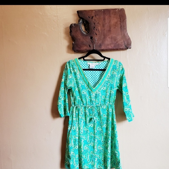 Gretchen Scott Pulley Dress Blue and Green XS - Picture 8 of 8